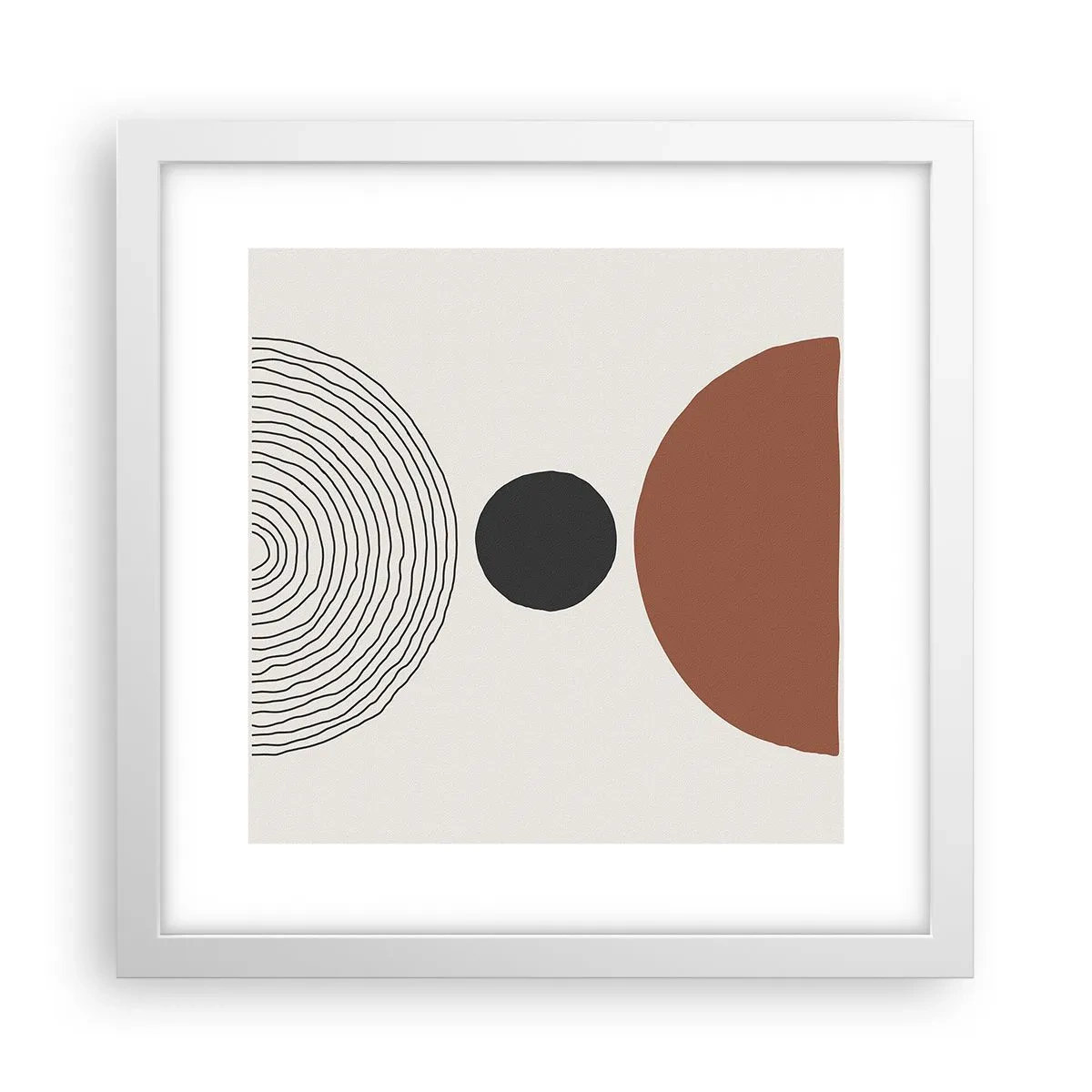 Póster en marco blanco - En el centro de la atención - 30x30 cm