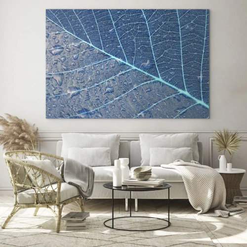 Cuadro sobre vidrio - Impresiones sobre Vidrio - Vida en el azul - 70x50 cm