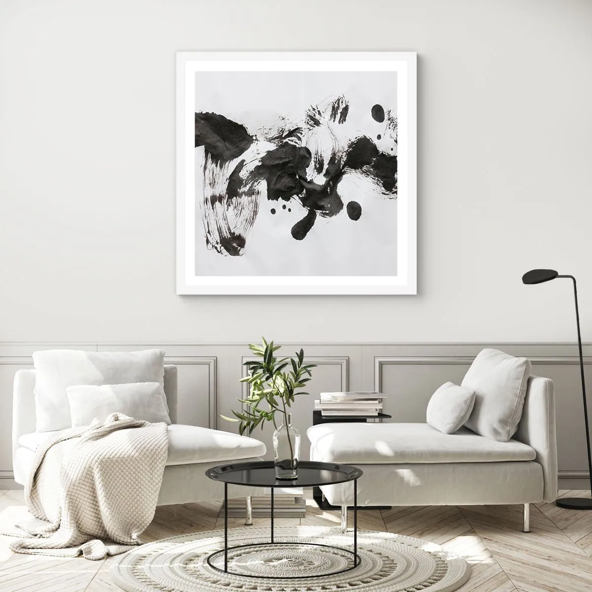 Póster en marco blanco - ¿Un método en la locura? - 60x60 cm