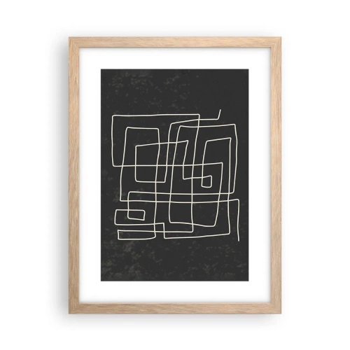 Póster en marco roble claro - No es tan sencillo - 30x40 cm