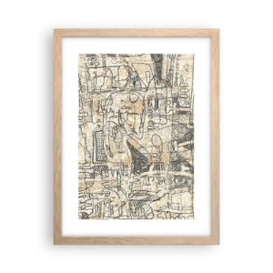Póster en marco roble claro - A la espera de ser descifrado - 30x40 cm