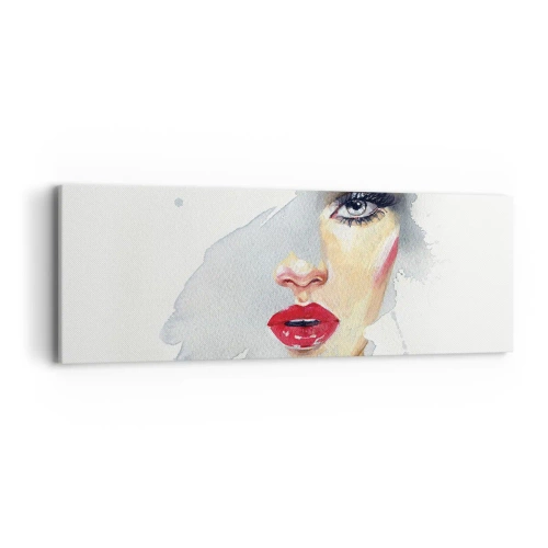 Cuadro sobre lienzo - Impresión de Imagen - Reflejo en una gota de agua - 90x30 cm