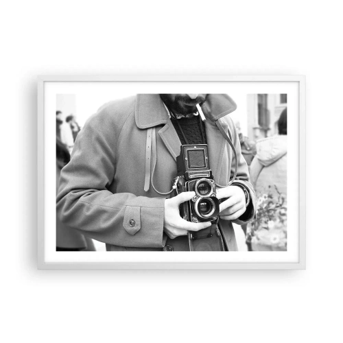 Póster en marco blanco - En estilo retro - 70x50 cm