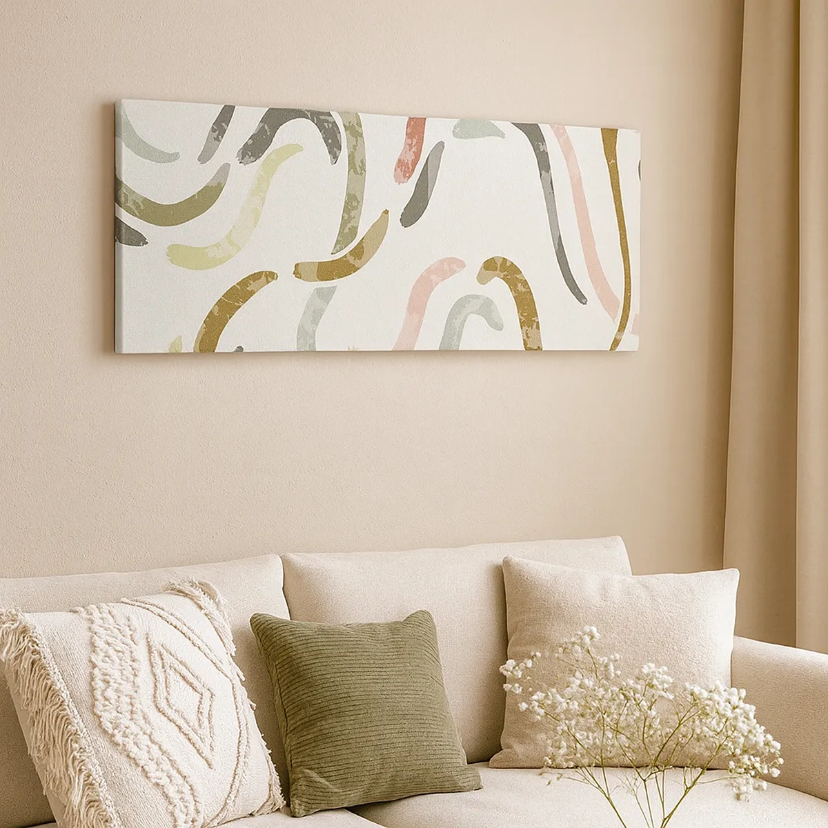 Cuadro sobre lienzo - Impresión de Imagen - La alegre danza de la abstracción - 30x30 cm