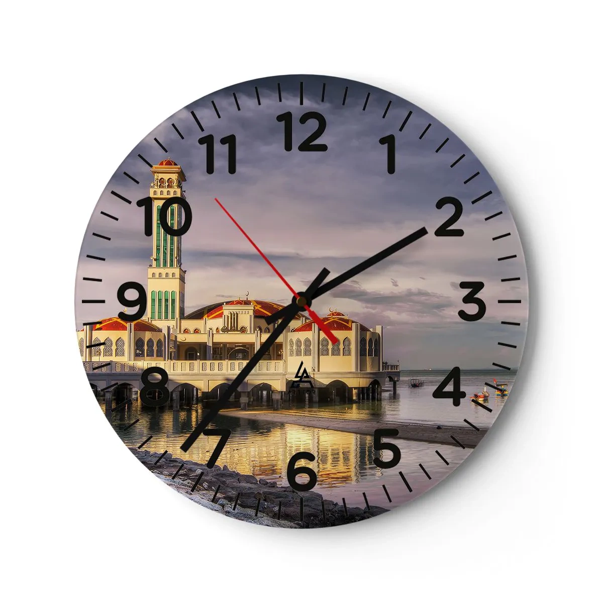 Reloj de pared - Reloj de vidrio - Templo de la naturaleza - 40x40 cm