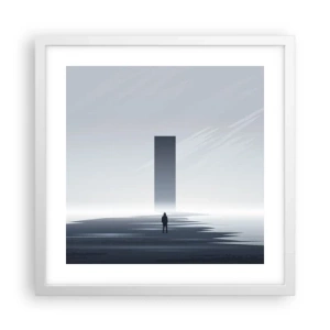 Póster en marco blanco - ¿Oportunidad o amenaza? - 40x40 cm