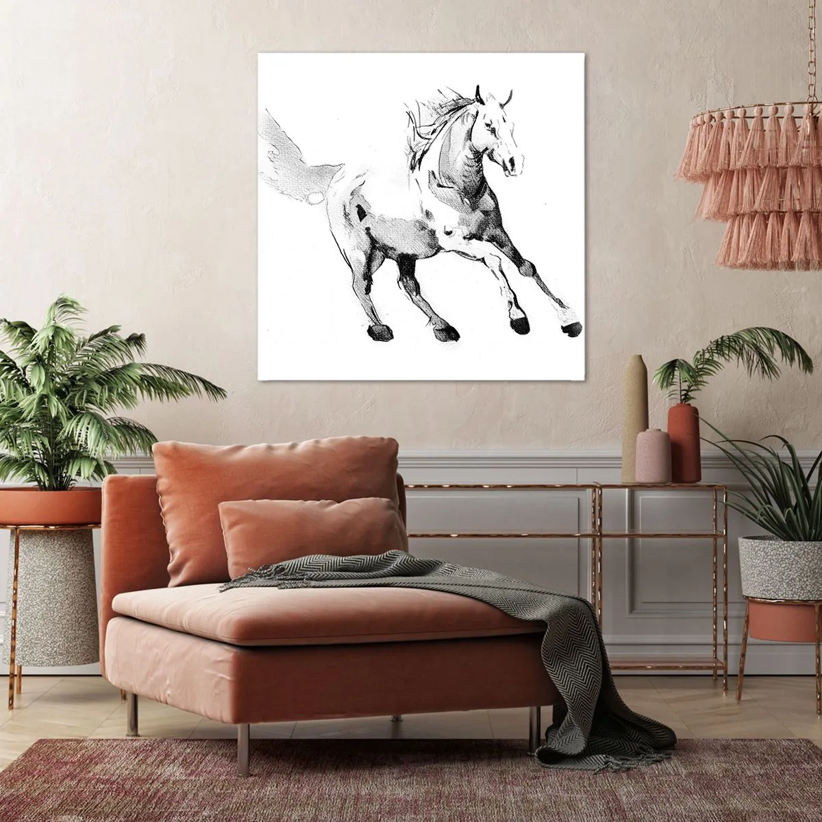 Cuadro sobre lienzo - Impresión de Imagen - Alma indómita - 70x70 cm