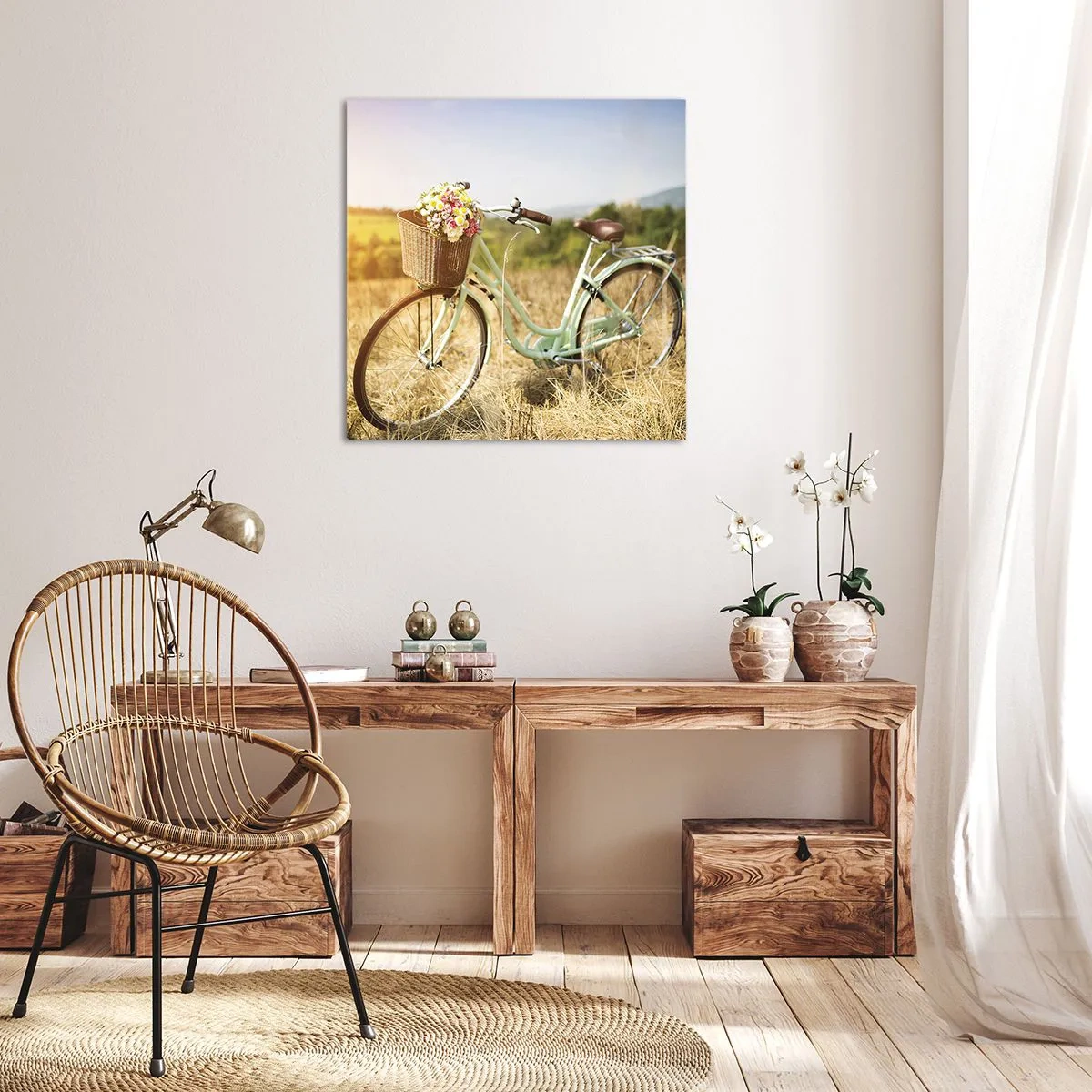 Cuadro sobre lienzo - Impresión de Imagen - Me quedaré aquí un tiempo - 40x40 cm