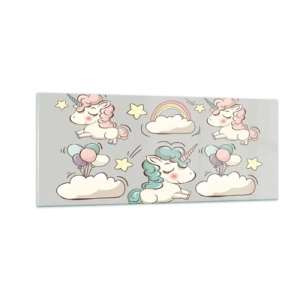 Cuadro sobre vidrio - Impresiones sobre Vidrio - Estoy seguro de que existen - 100x40 cm