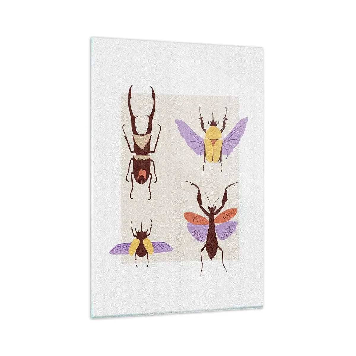 Cuadro sobre vidrio - Impresiones sobre Vidrio - El mundo de los insectos - 80x120 cm