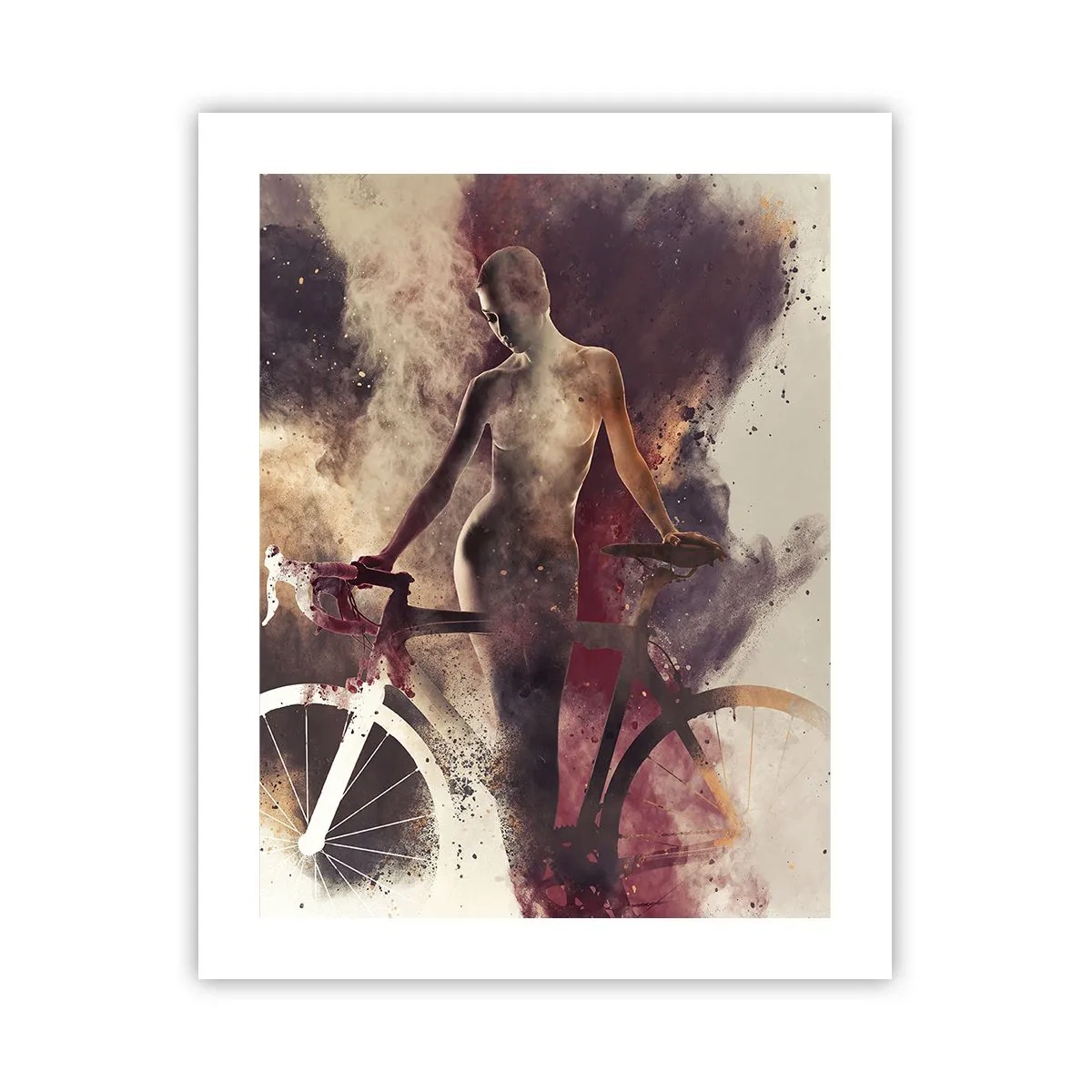 Póster - En las formas de mármol un alma ciclista - 40x50 cm