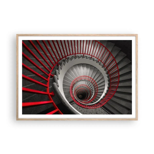 Póster en marco roble claro - Juegos arquitectónicos - 100x70 cm