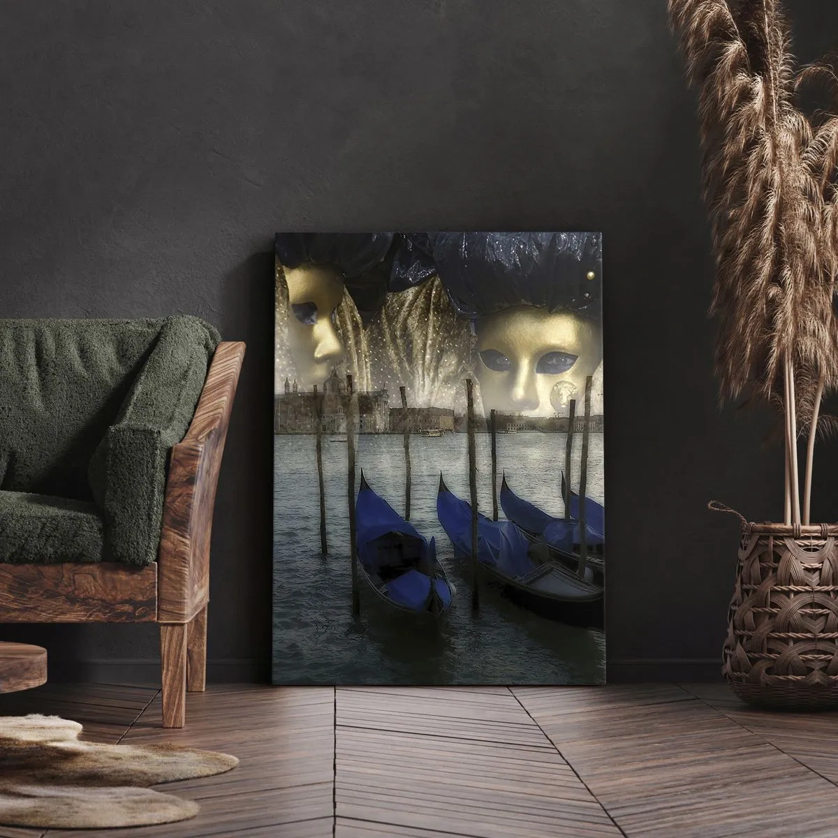 Cuadro sobre lienzo - Impresión de Imagen - El tiempo de carnaval ha comenzado - 45x80 cm