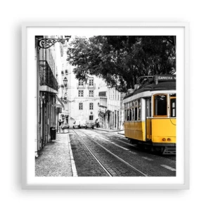 Póster en marco blanco - Y un fado de fondo - 60x60 cm