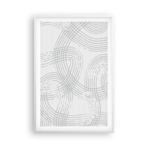 Póster en marco blanco - No hay camino recto - 61x91 cm