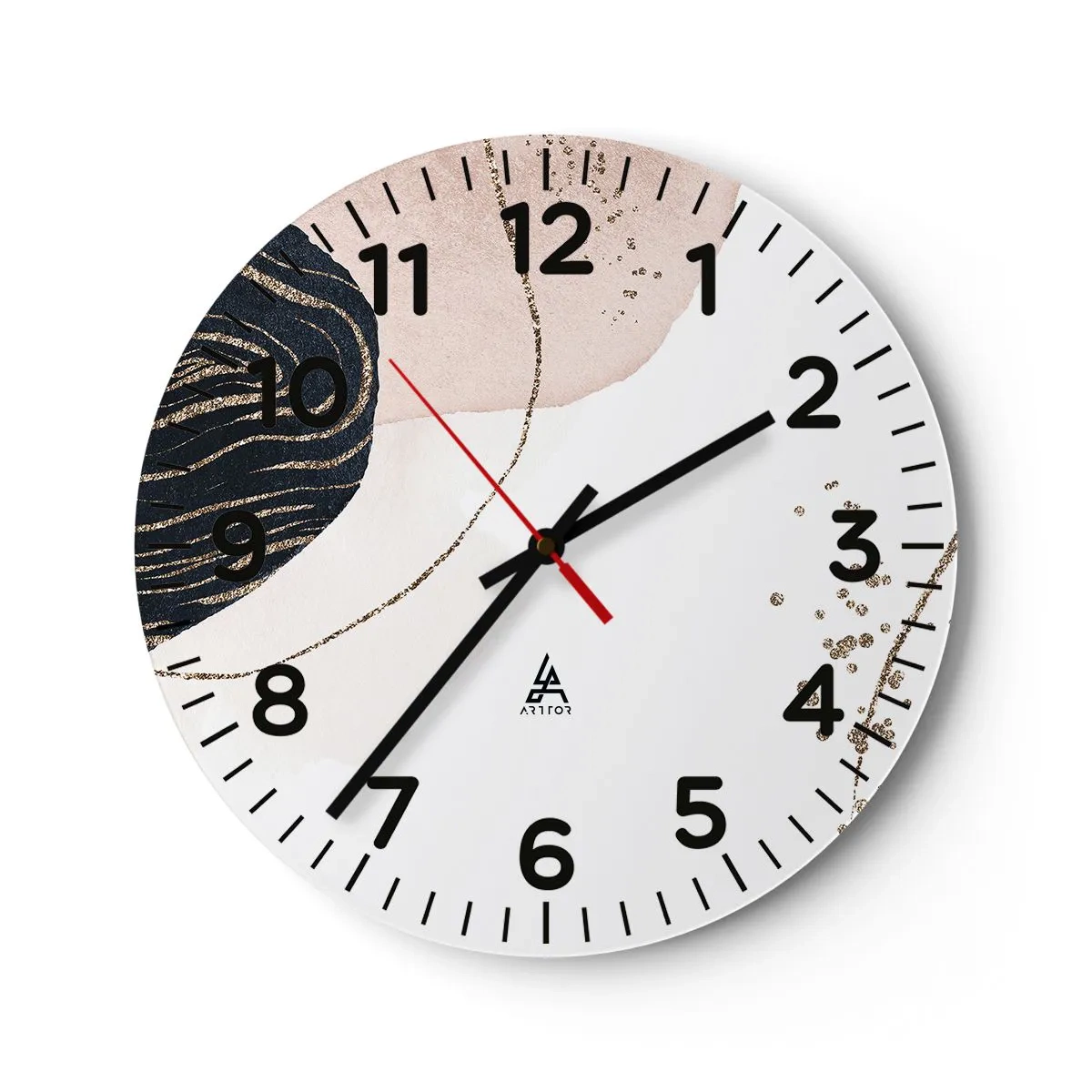 Reloj de pared - Reloj de vidrio - Todo fluye - 40x40 cm