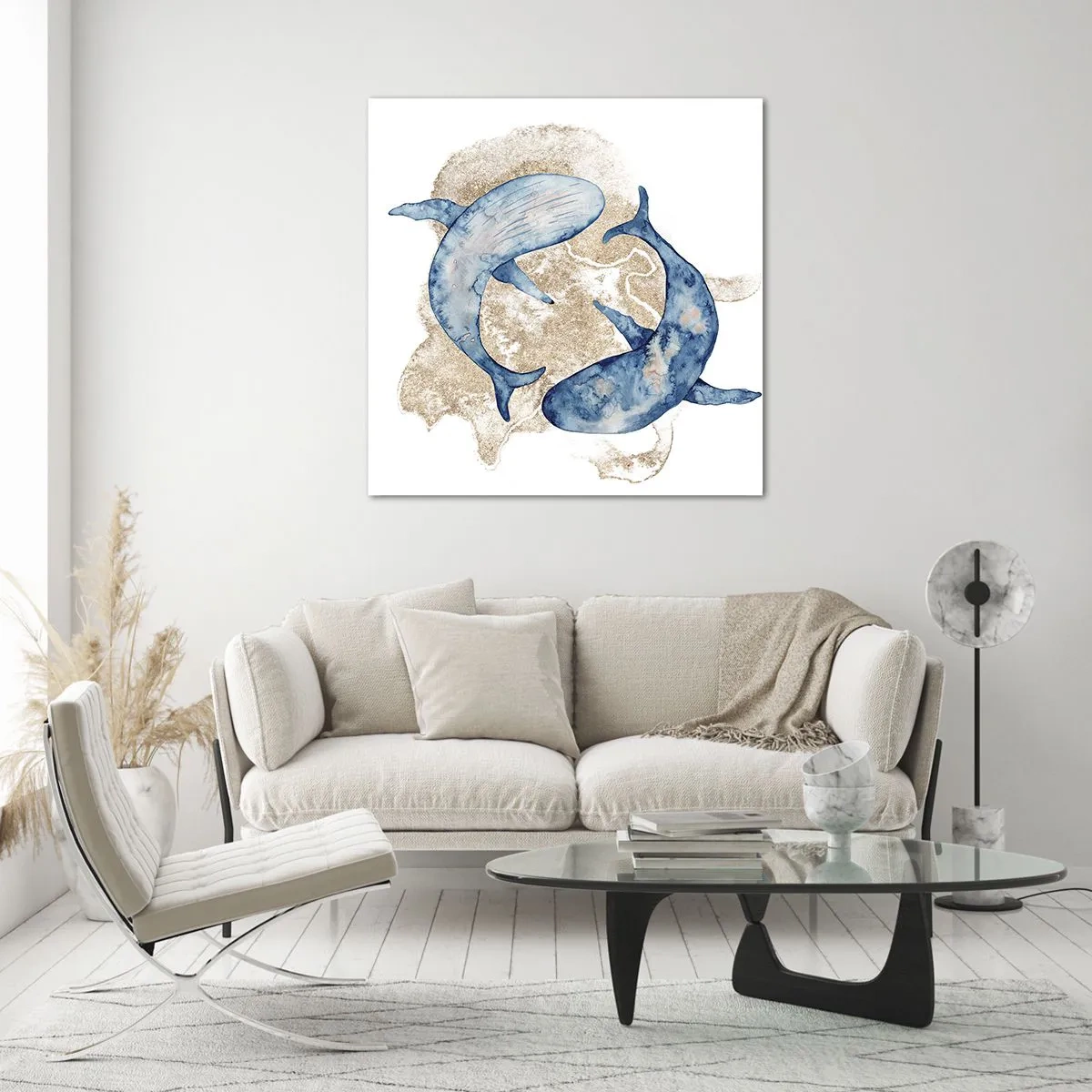 Cuadro sobre vidrio - Impresiones sobre Vidrio - ¿Amistad o amor? - 50x50 cm