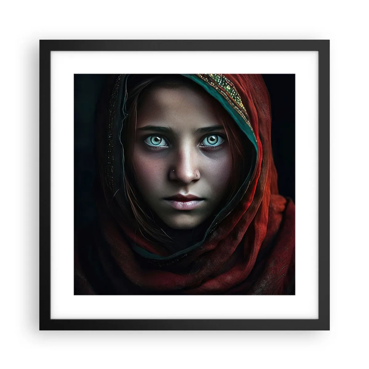 Póster en marco negro - Princesa del Este - 40x40 cm