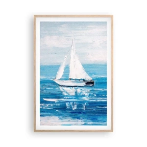 Póster en marco roble claro - Con un amigo a tu lado - 61x91 cm