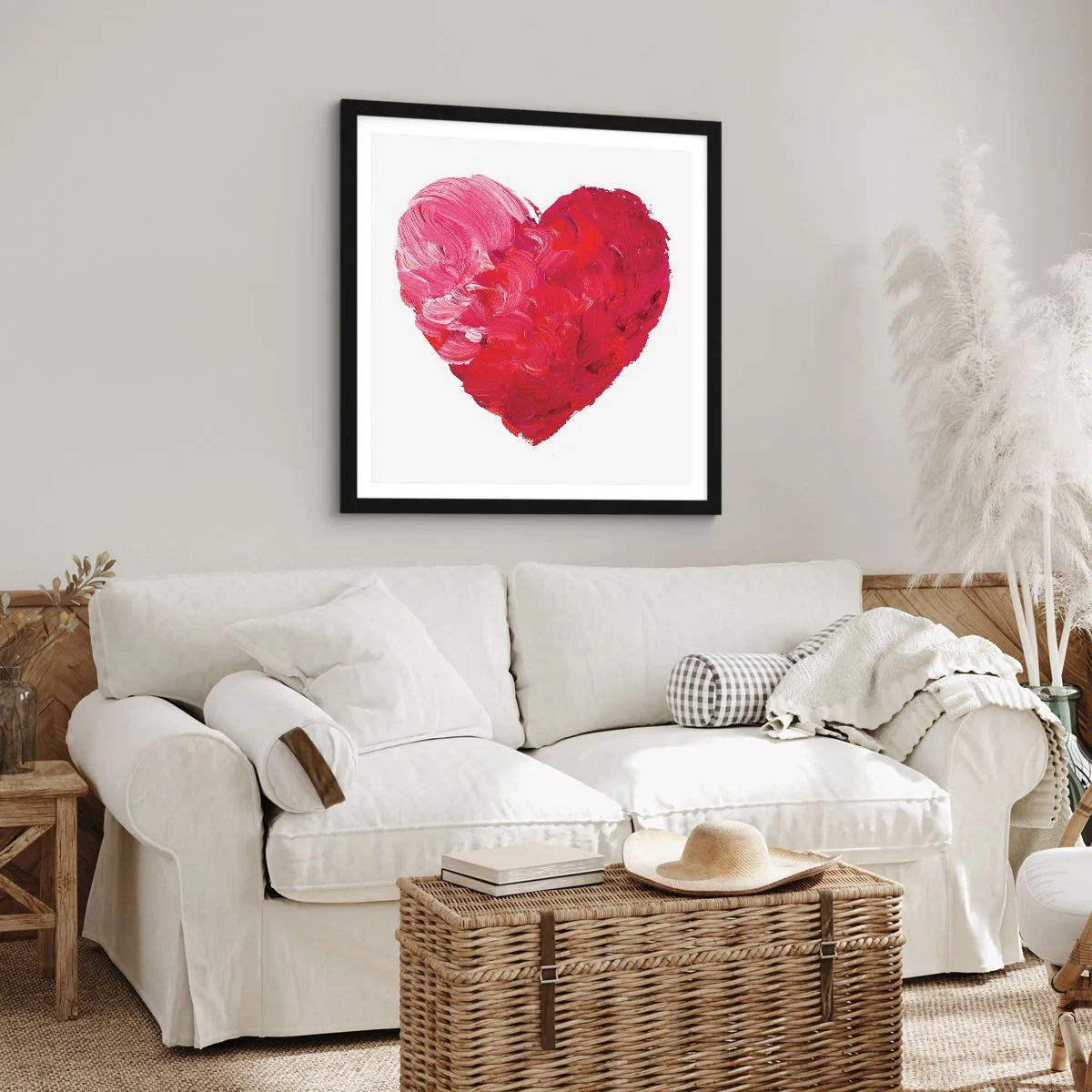 Póster en marco negro - All you need is love - 30x30 cm