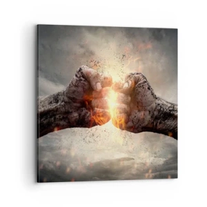 Cuadro sobre lienzo - Impresión de Imagen - La lucha comienza - 70x70 cm