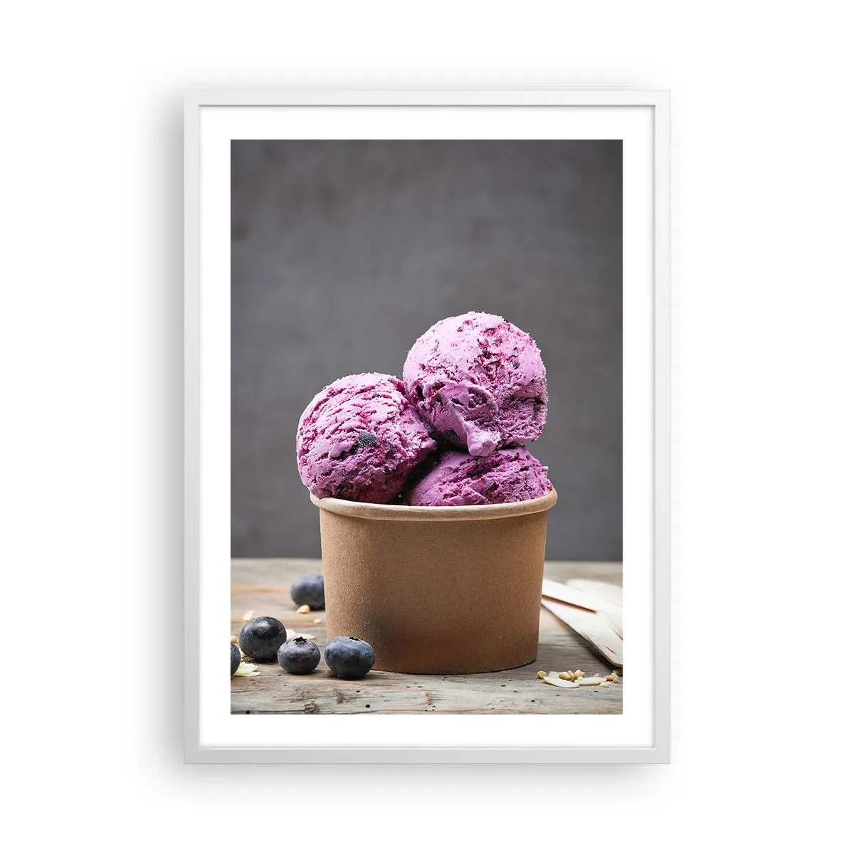 Póster en marco blanco - Dulzura y frescor - 50x70 cm