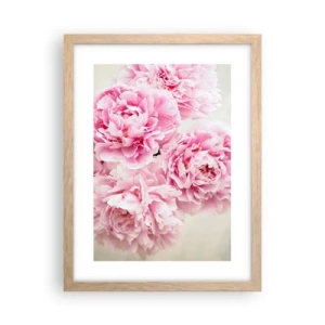 Póster en marco roble claro - En el esplendor del rosa - 30x40 cm