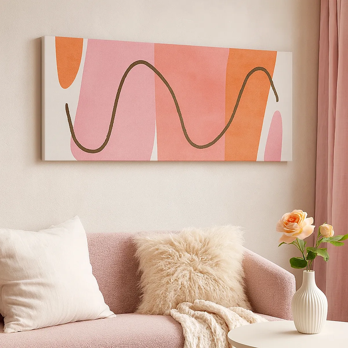 Cuadro sobre lienzo - Impresión de Imagen - Suave movimiento de formas - 30x30 cm