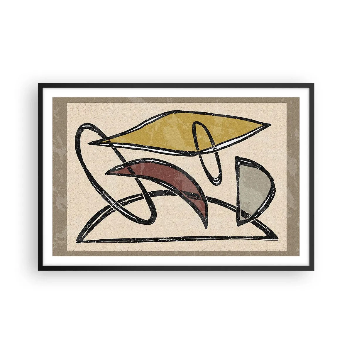 Póster en marco negro - Verticales y niveles - 91x61 cm