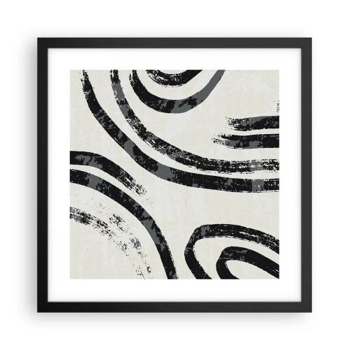 Póster en marco negro - A medias - 40x40 cm