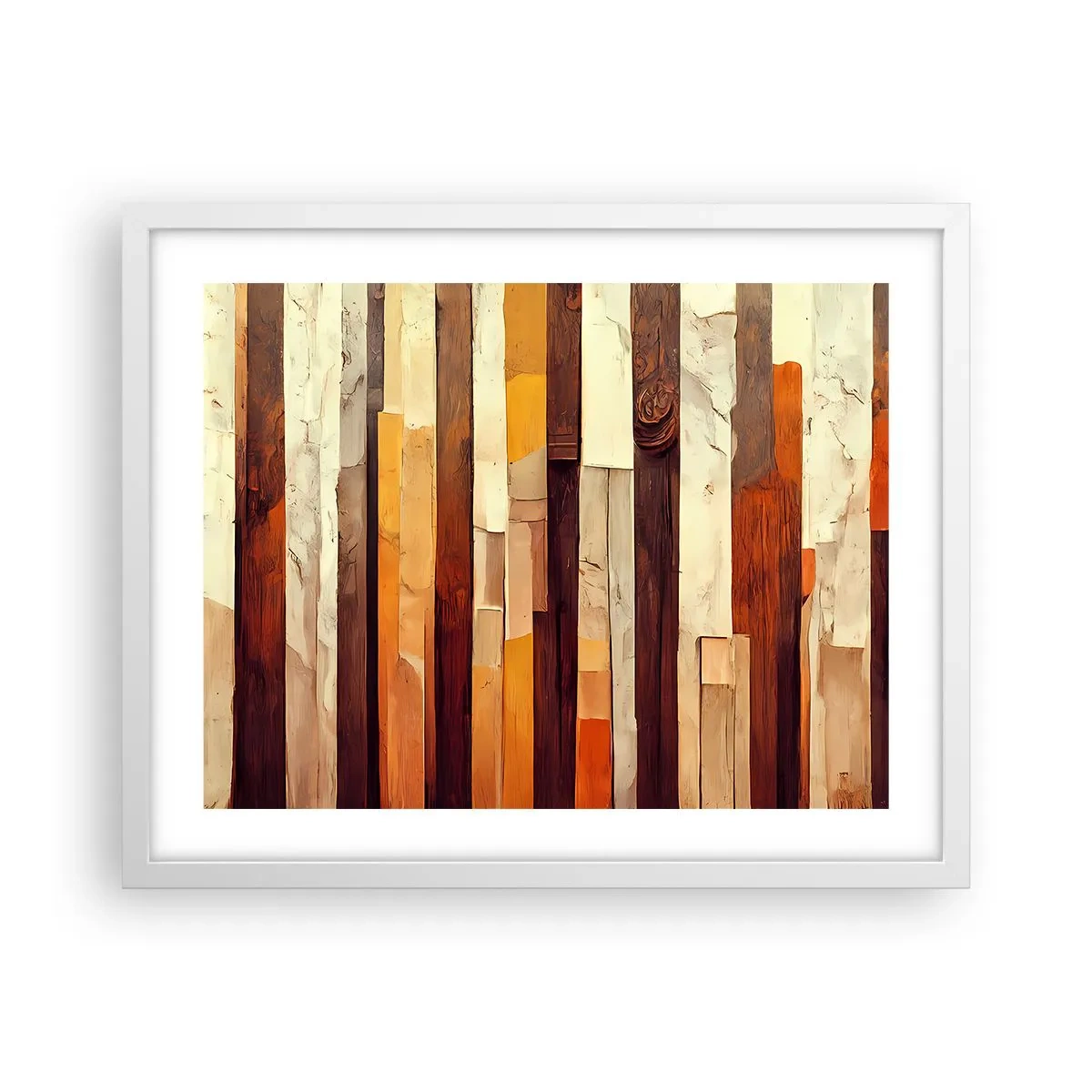 Póster en marco blanco - Himno de los árboles del bosque - 50x40 cm