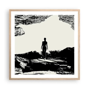 Póster en marco roble claro - Una nueva mirada - 60x60 cm