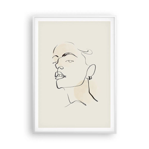 Póster en marco blanco - Una mirada orgullosa - 70x100 cm