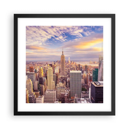 Póster en marco negro - Alcanzar las nubes - 40x40 cm