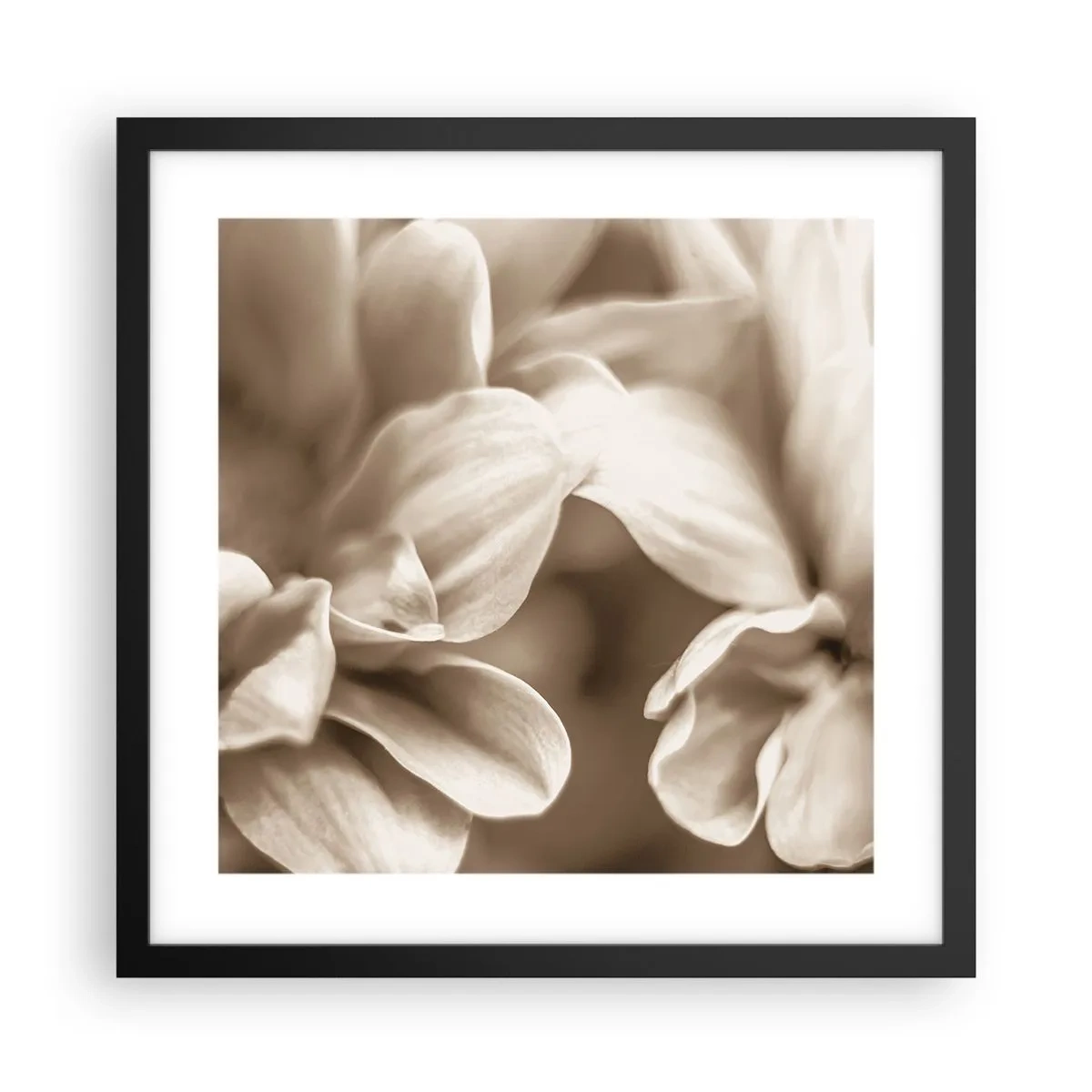 Póster en marco negro - Suave como una sonrisa - 40x40 cm