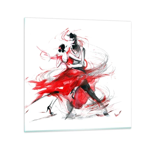 Cuadro sobre vidrio - Impresiones sobre Vidrio - El tango: el ritmo de la pasión - 70x70 cm