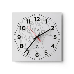 Reloj de pared - Reloj de vidrio - Alineados - 40x40 cm