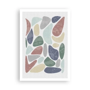 Póster - Mosaico de colores empolvados - 70x100 cm