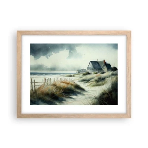 Póster en marco roble claro - Lejos del bullicio - 40x30 cm