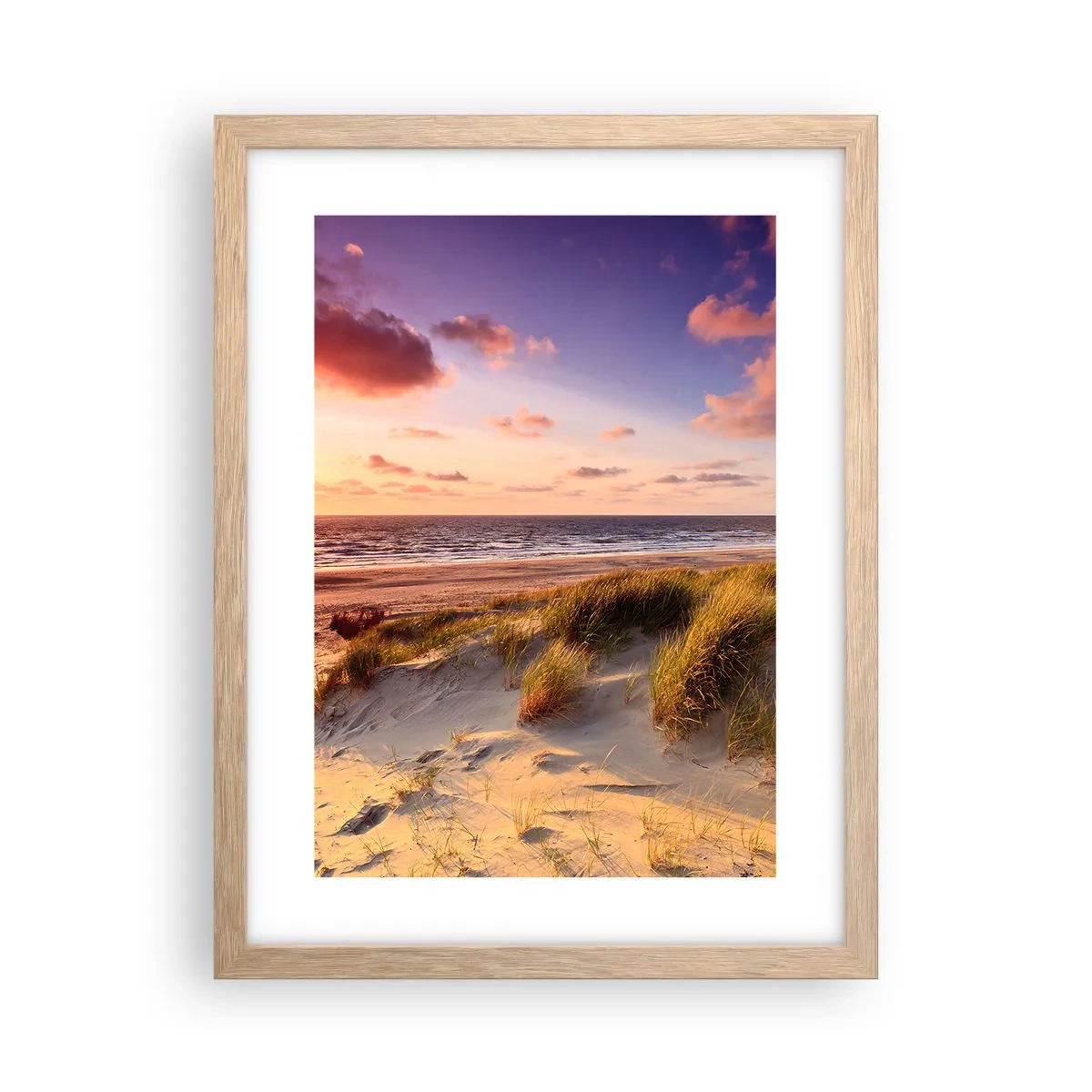 Póster en marco roble claro - Se siente la brisa veraniega - 30x40 cm