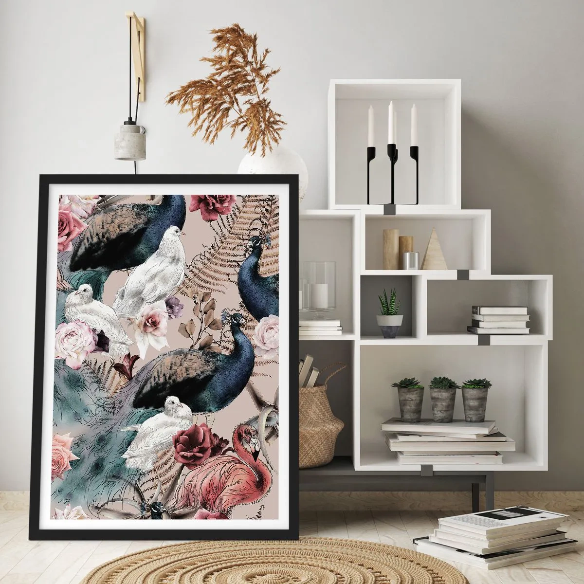 Póster en marco negro - En un jardín de palacio - 40x50 cm