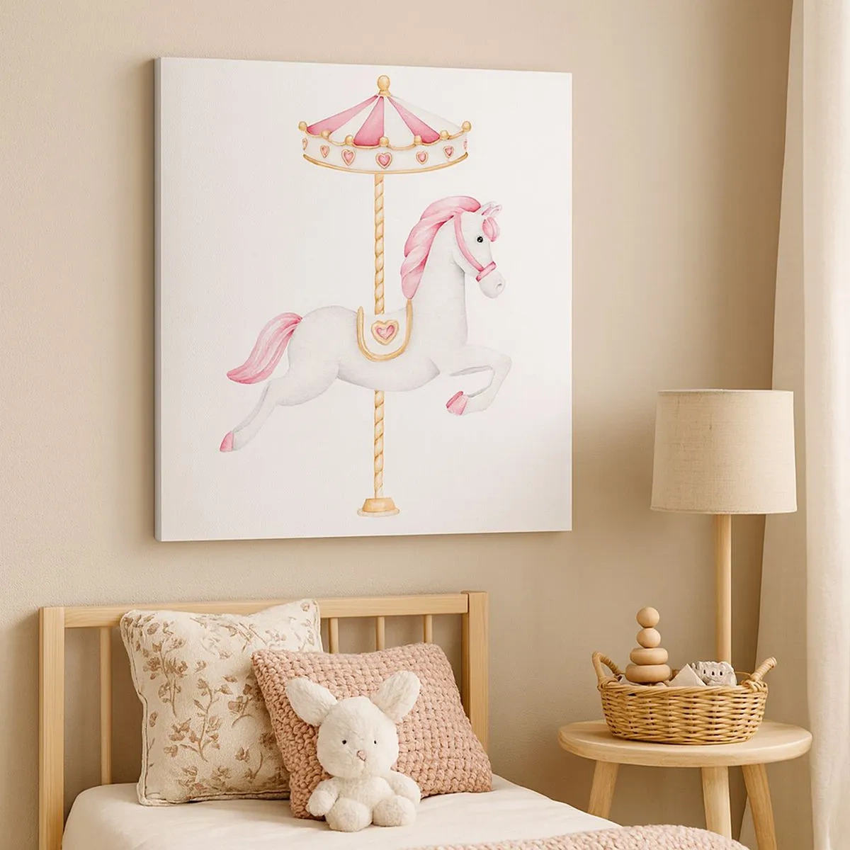 Cuadro sobre lienzo - Impresión de Imagen - Partió al galope - 30x30 cm