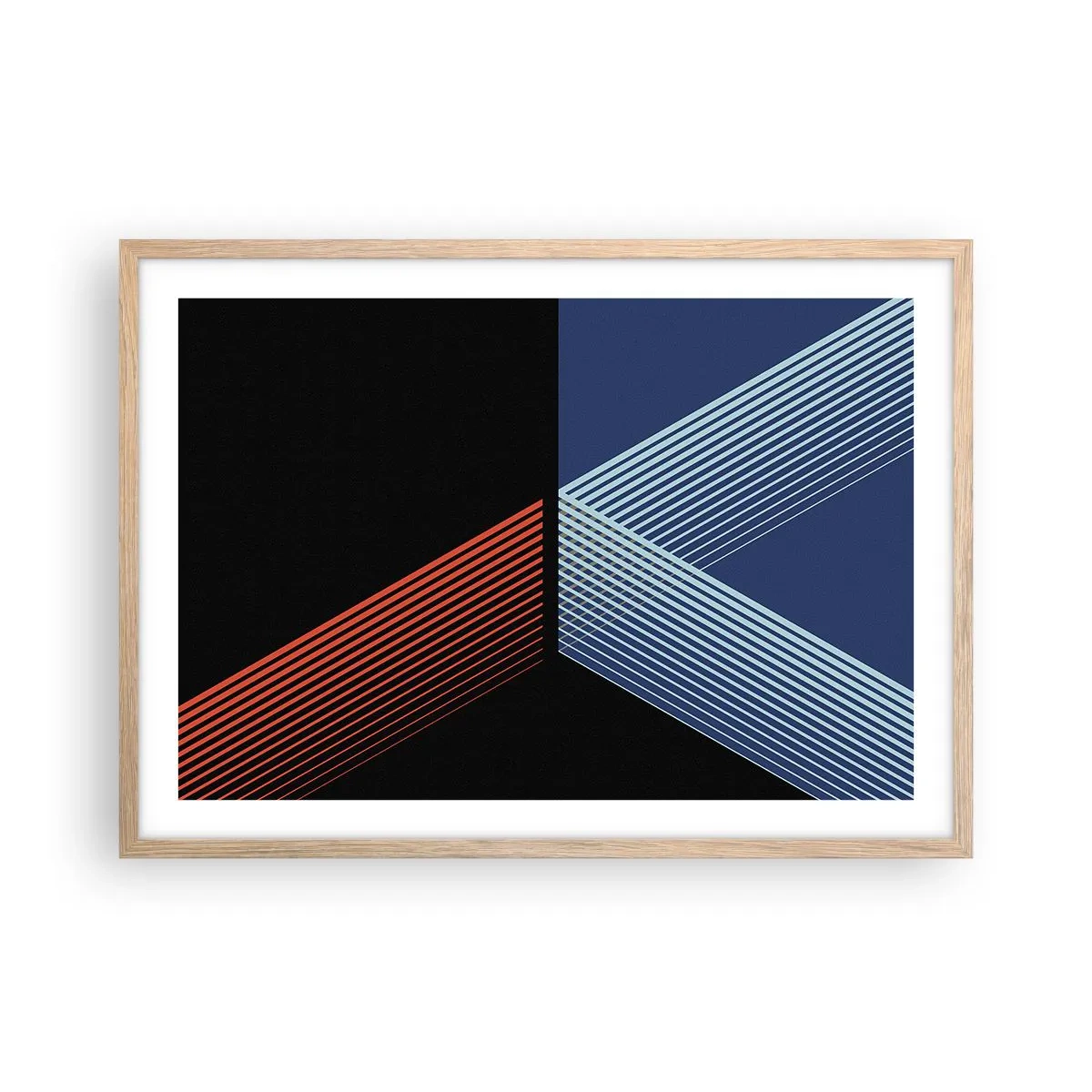 Póster en marco roble claro - La rectitud - 70x50 cm