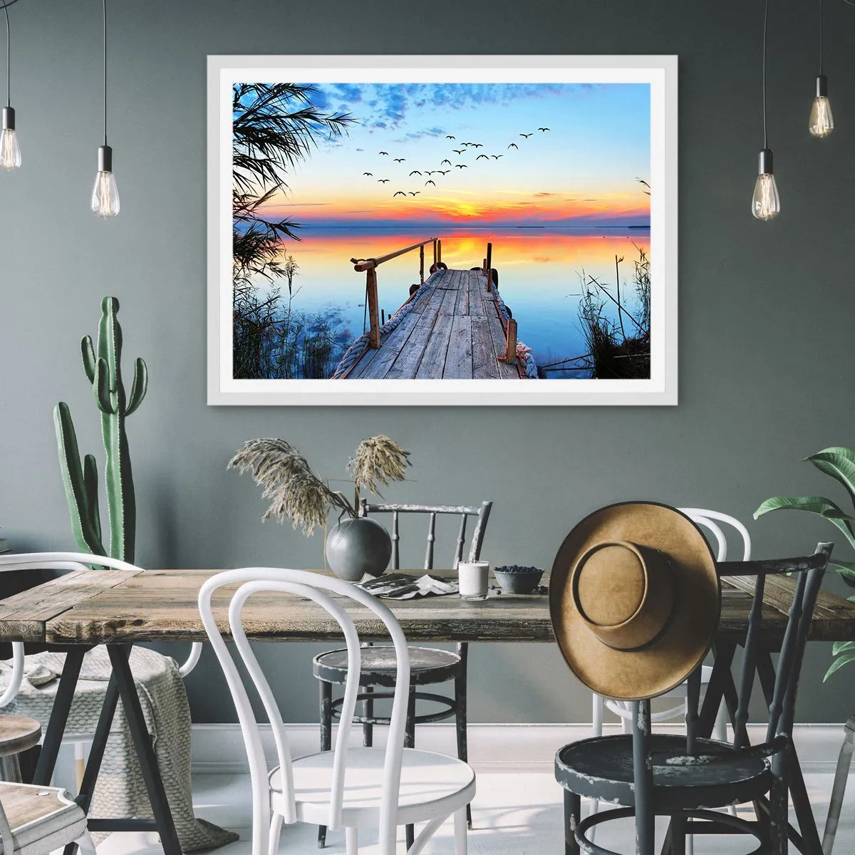 Póster en marco blanco - Es hora de volver... - 100x70 cm