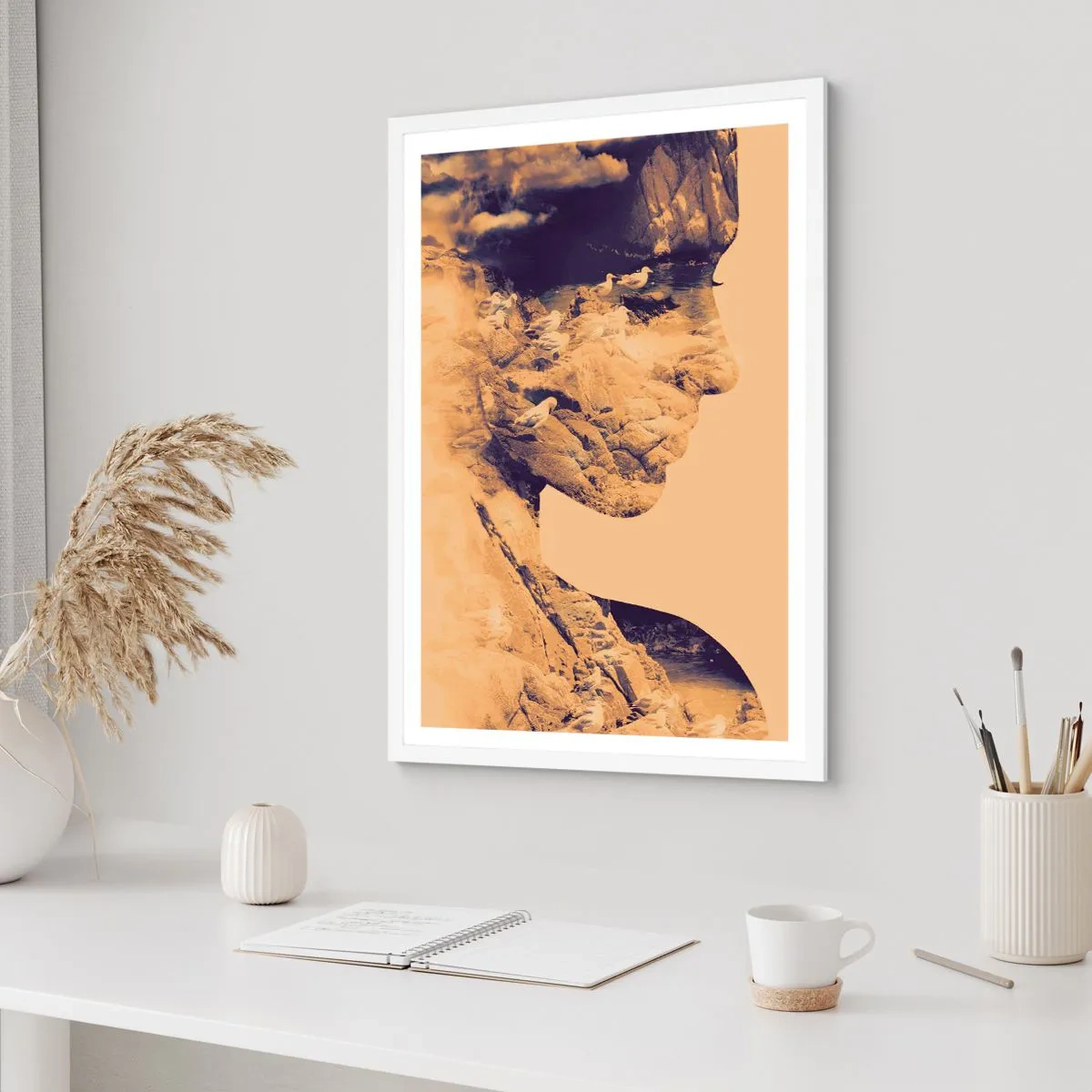 Póster en marco blanco - Hermosa por naturaleza - 50x70 cm