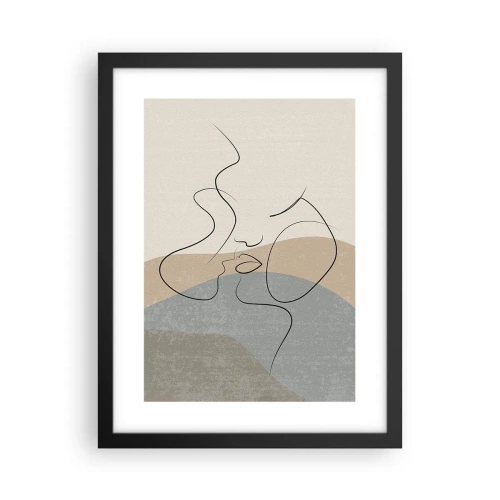 Póster en marco negro - Como una pincelada - 30x40 cm