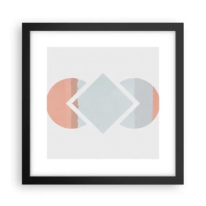 Póster en marco negro - Arte geométrico - 30x30 cm