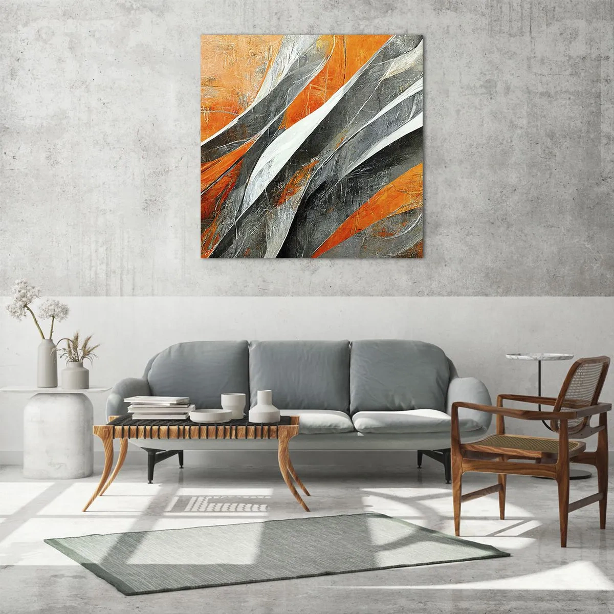 Cuadro sobre vidrio - Impresiones sobre Vidrio - Calor y frío - 70x70 cm