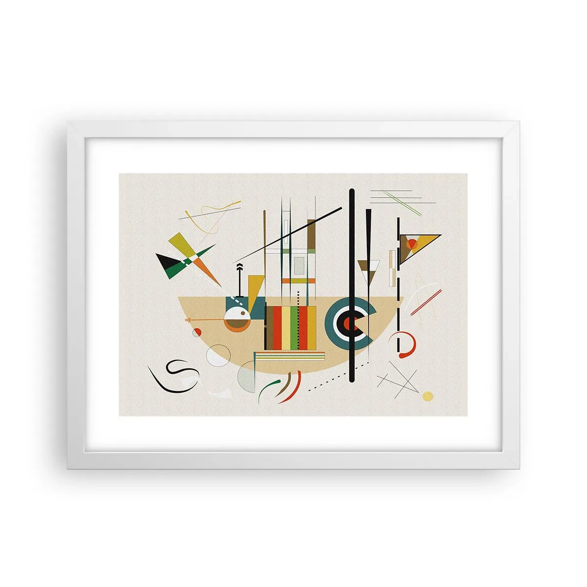 Póster en marco blanco - Y el mundo ríe - 40x30 cm