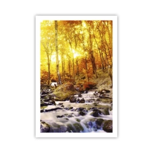 Póster - Piedras bañadas en oro y platino - 61x91 cm